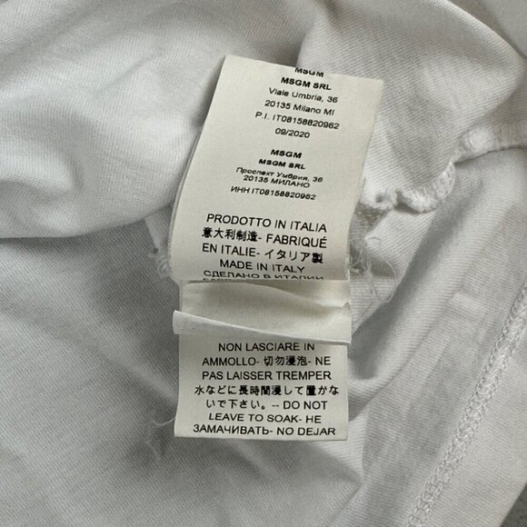 MSGM White T shirt Women’s Size Medium - Picture 11 of 12
